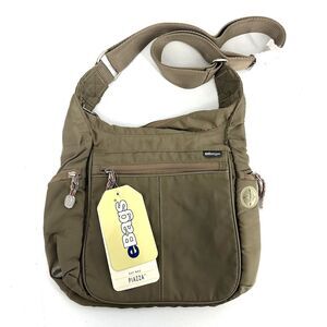 eBags Piazza Day Bag Crossbody Pockets Travel Sand Beige Nylon Gorpcore`Purse